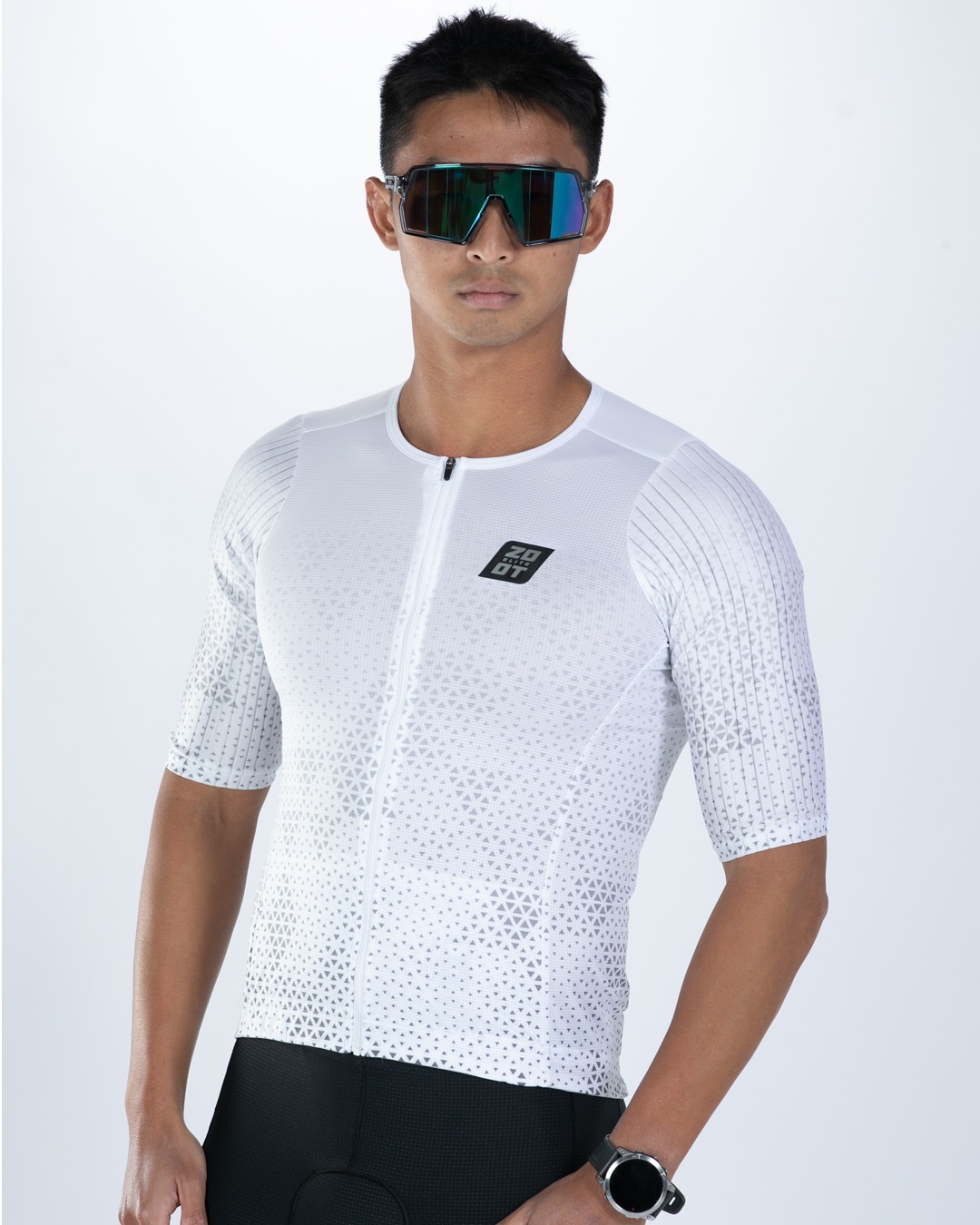 Men's Elite P1 Tri Jersey（ SONIC WHITE）エリートP1 トライジャージ　セパレート トップス 上着のみ EMT101012