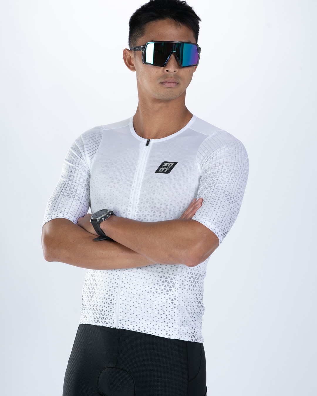 Men's Elite P1 Tri Jersey（ SONIC WHITE）エリートP1 トライジャージ　セパレート トップス 上着のみ EMT101012