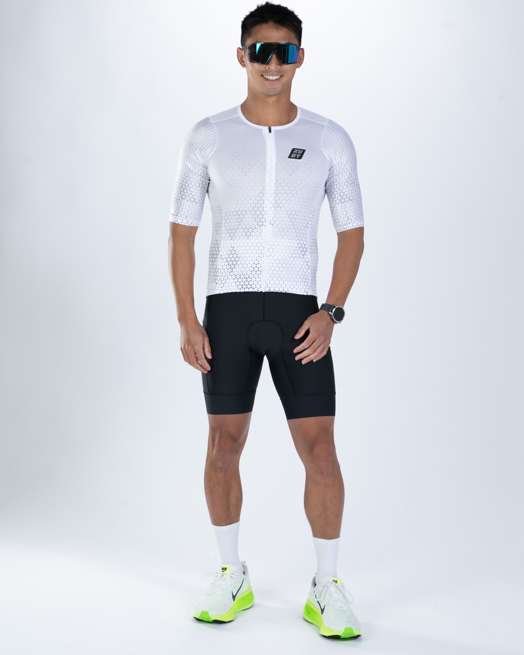 Men's Elite P1 Tri Jersey（ SONIC WHITE）エリートP1 トライジャージ　セパレート トップス 上着のみ EMT101012