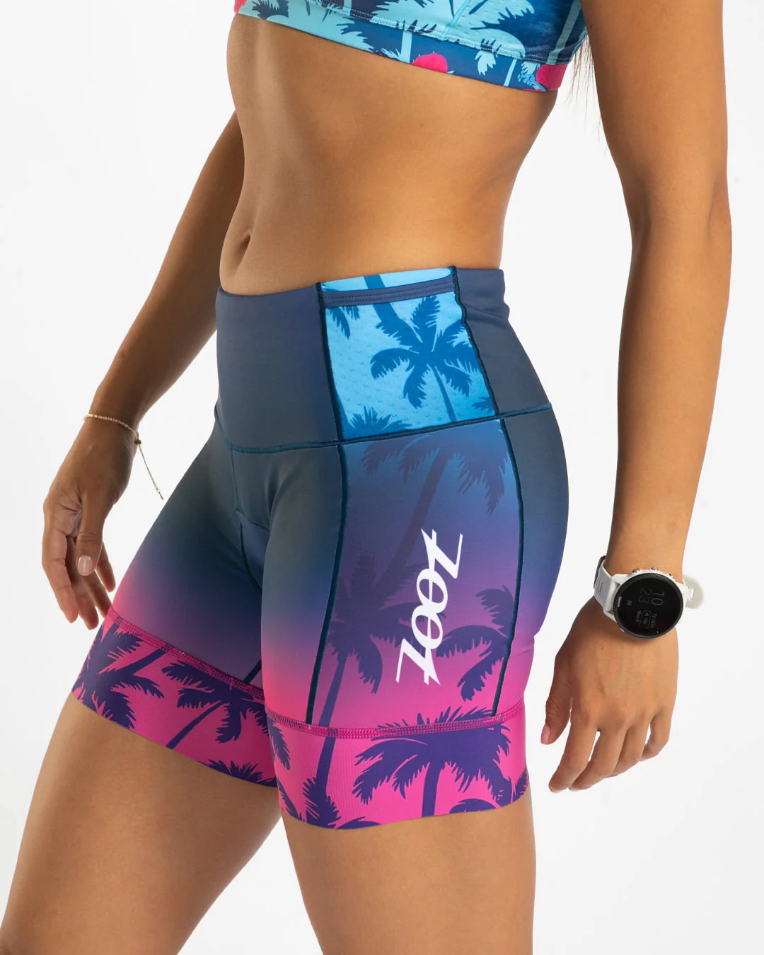 WOMEN TRI 6 SHORT (PARADISE) トライアスロン セパレート 6インチ丈 トライショーツ トライパンツ　ZFT21001