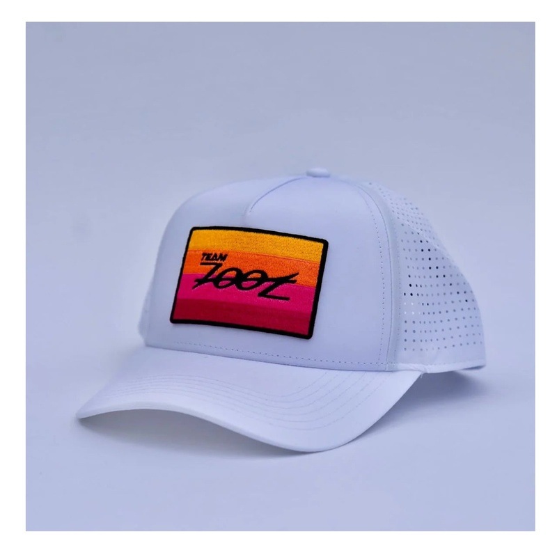 Unisex Curve Bill Hat オリジナルキャップ (Team Zoot - White/Pink Wave)