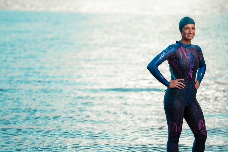 Women's Wetsuit Wiki Wiki (Aurora Float-Coral Reef) ウイメンズ ウエットスーツ トライアスロン Z2507007