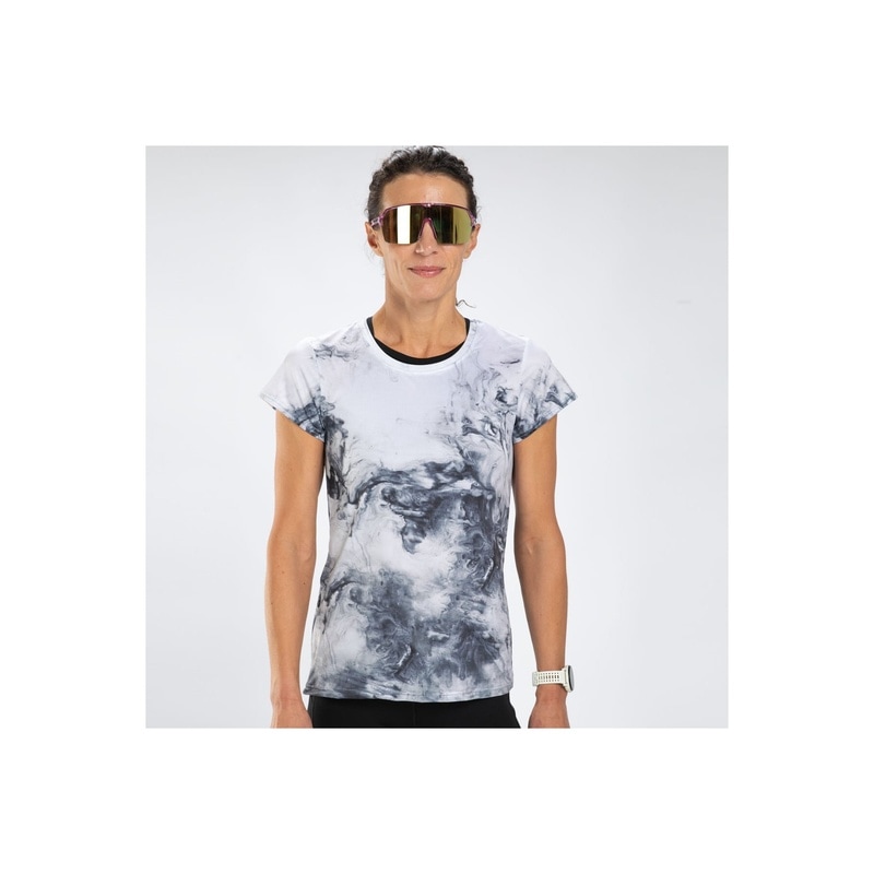 Women ELITE RUN TEE - SUBLIMATED (Vapor White) エリートランシャツ ラグジュアリーランTee EFR123001