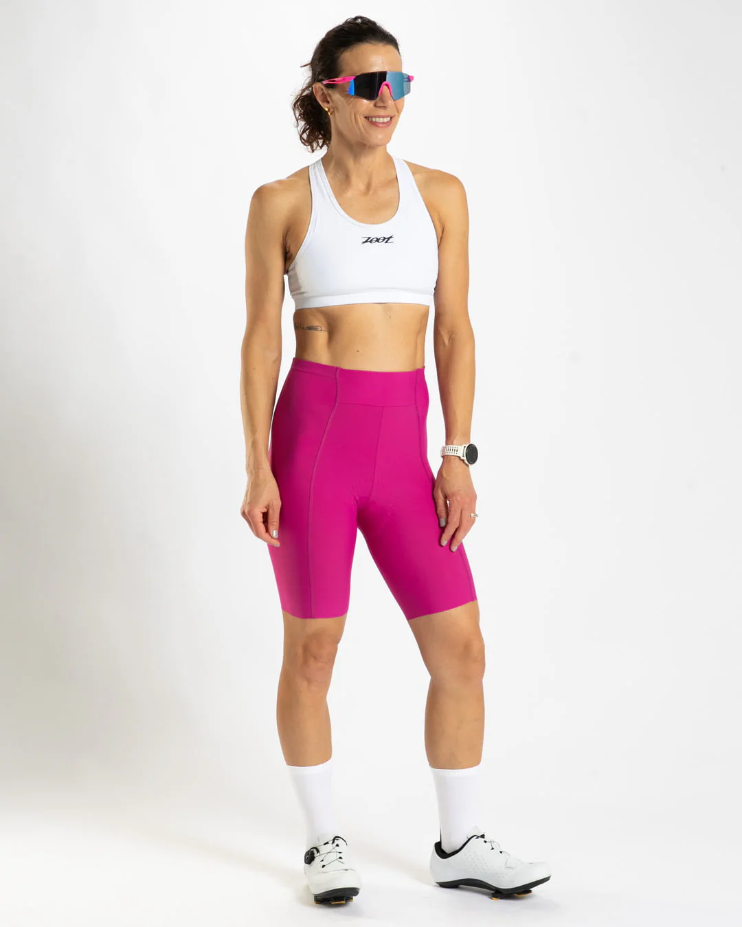 Women's Elite Cycle High Rise Short (Pink Berry)　サイクルショーツ エリートシリーズ　サイクルパンツ バイクパンツ EFC22001