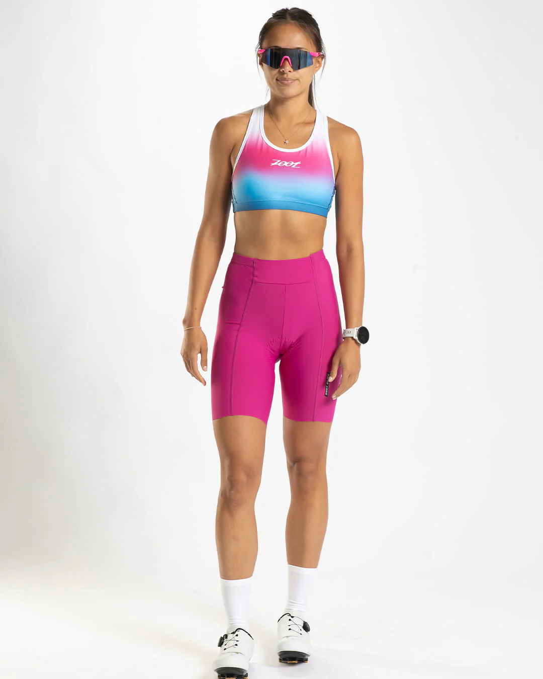 Women's Elite Cycle High Rise Short (Pink Berry)　サイクルショーツ エリートシリーズ　サイクルパンツ バイクパンツ EFC22001