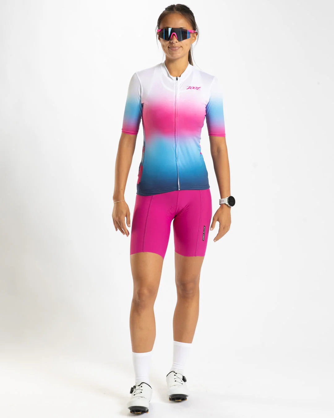Women's Elite Cycle High Rise Short (Pink Berry)　サイクルショーツ エリートシリーズ　サイクルパンツ バイクパンツ EFC22001