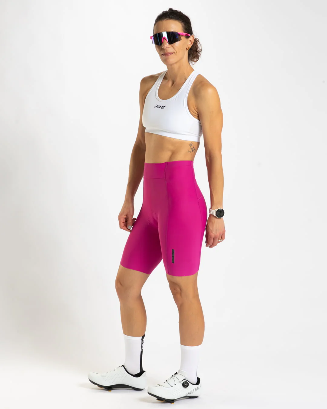 Women's Elite Cycle High Rise Short (Pink Berry)　サイクルショーツ エリートシリーズ　サイクルパンツ バイクパンツ EFC22001