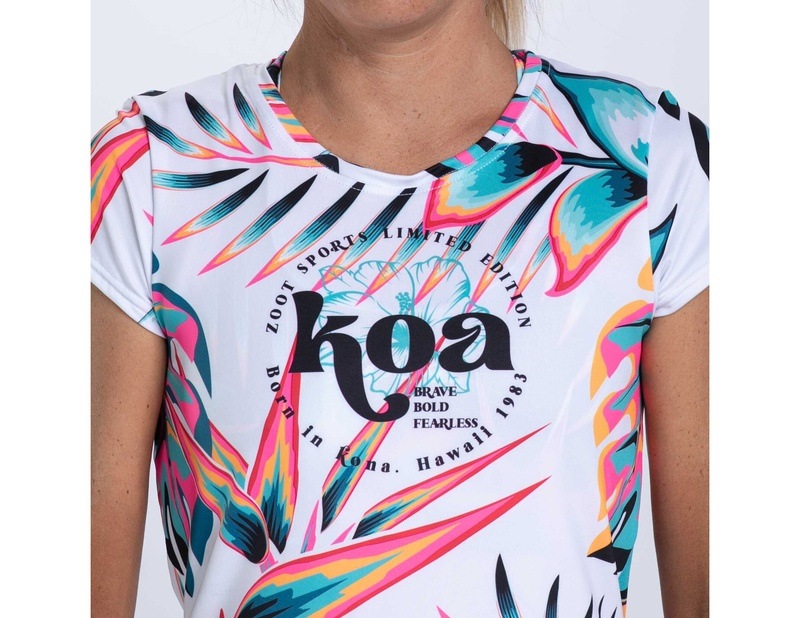 WOMEN RUN TEE (KOA TROPICAL) レディース アスリート専用 Tシャツ ZFR12074