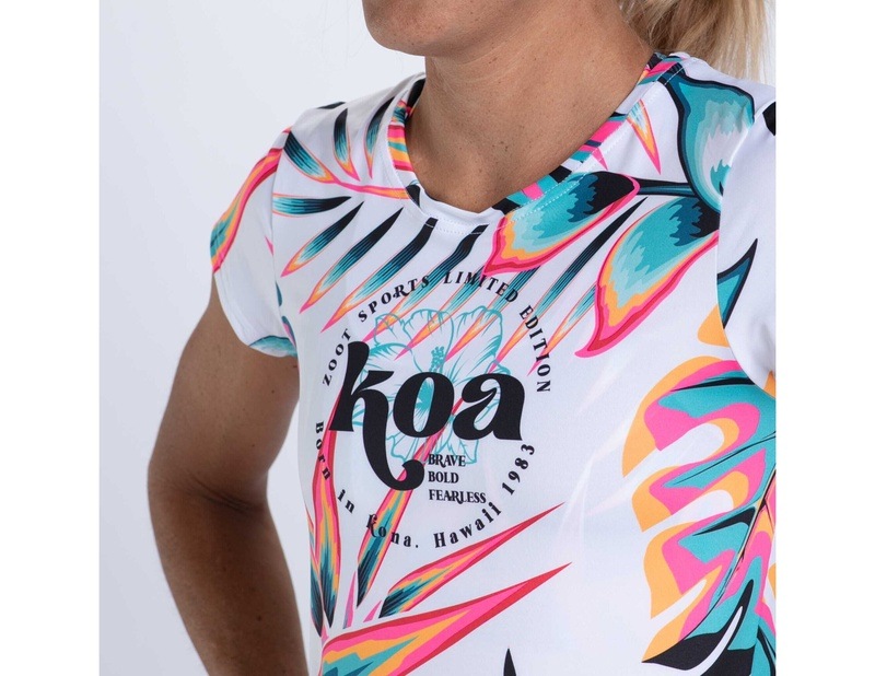 WOMEN RUN TEE (KOA TROPICAL) レディース アスリート専用 Tシャツ ZFR12074