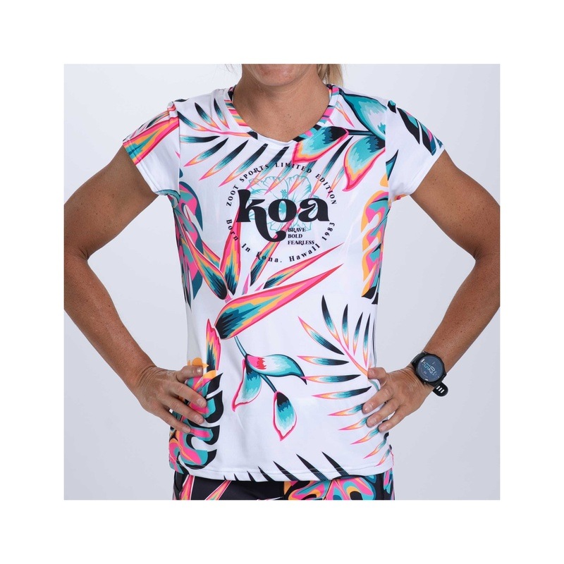 WOMEN RUN TEE (KOA TROPICAL) レディース アスリート専用 Tシャツ ZFR12074