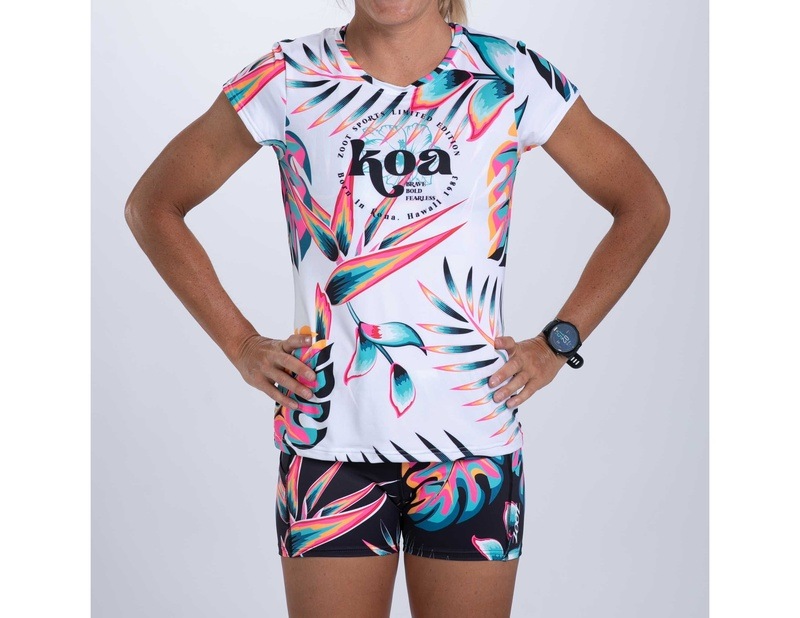WOMEN RUN TEE (KOA TROPICAL) レディース アスリート専用 Tシャツ ZFR12074