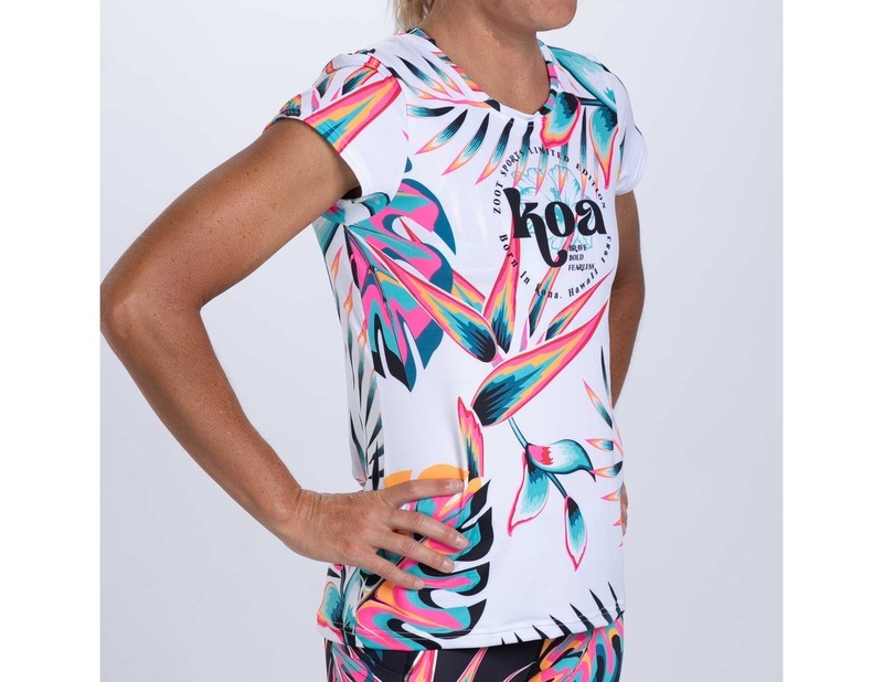 WOMEN RUN TEE (KOA TROPICAL) レディース アスリート専用 Tシャツ ZFR12074