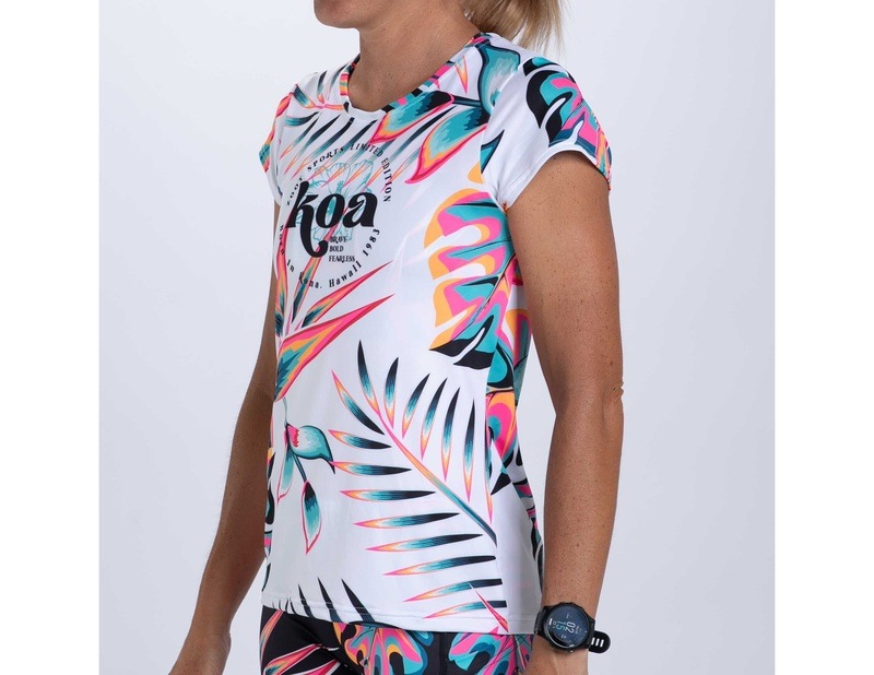 WOMEN RUN TEE (KOA TROPICAL) レディース アスリート専用 Tシャツ ZFR12074