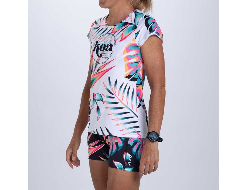 WOMEN RUN TEE (KOA TROPICAL) レディース アスリート専用 Tシャツ ZFR12074