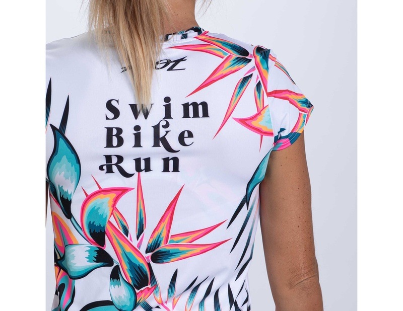 WOMEN RUN TEE (KOA TROPICAL) レディース アスリート専用 Tシャツ ZFR12074