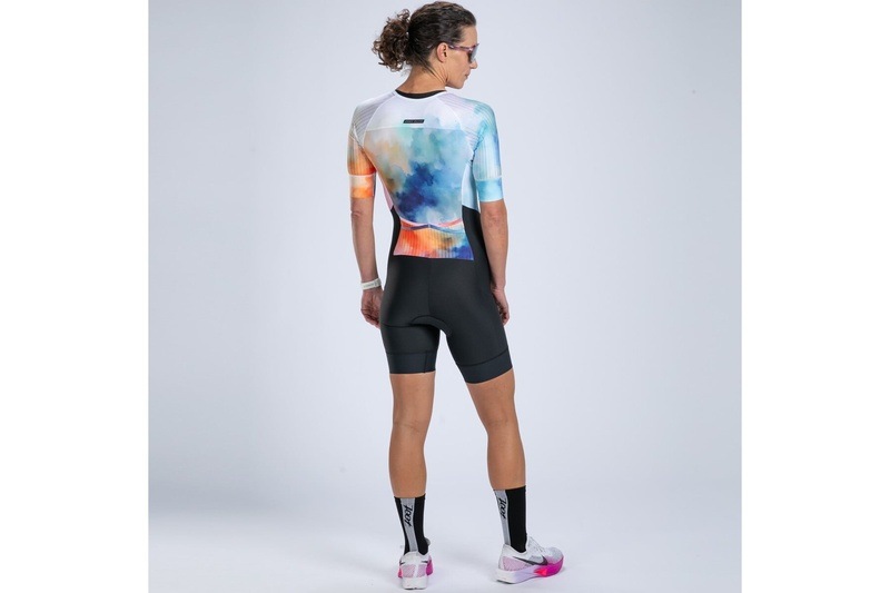 Womens ELITE 2.0 TRI AERO FZ RACESUIT SUBLIMATED(Chromoflow) エリート トライスーツ ワンピース トライウエア EFT300001