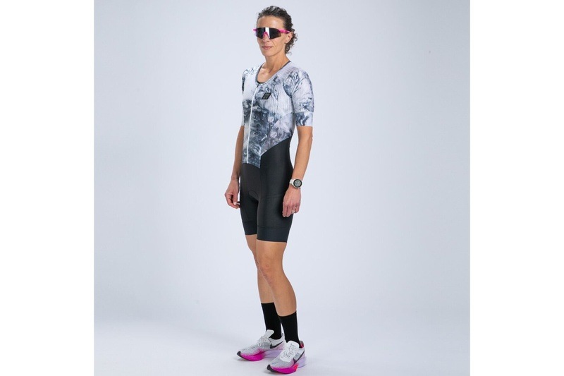 Womens ELITE 2.0 TRI AERO FZ RACESUIT SUBLIMATED-(Vapor White) エリート トライスーツ ワンピース トライウエア レディース 米国本店取り寄せ
