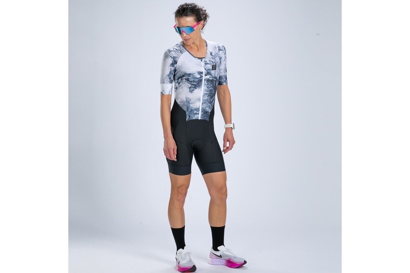 Womens ELITE 2.0 TRI AERO FZ RACESUIT SUBLIMATED-(Vapor White) エリート トライスーツ ワンピース トライウエア レディース 米国本店取り寄せ