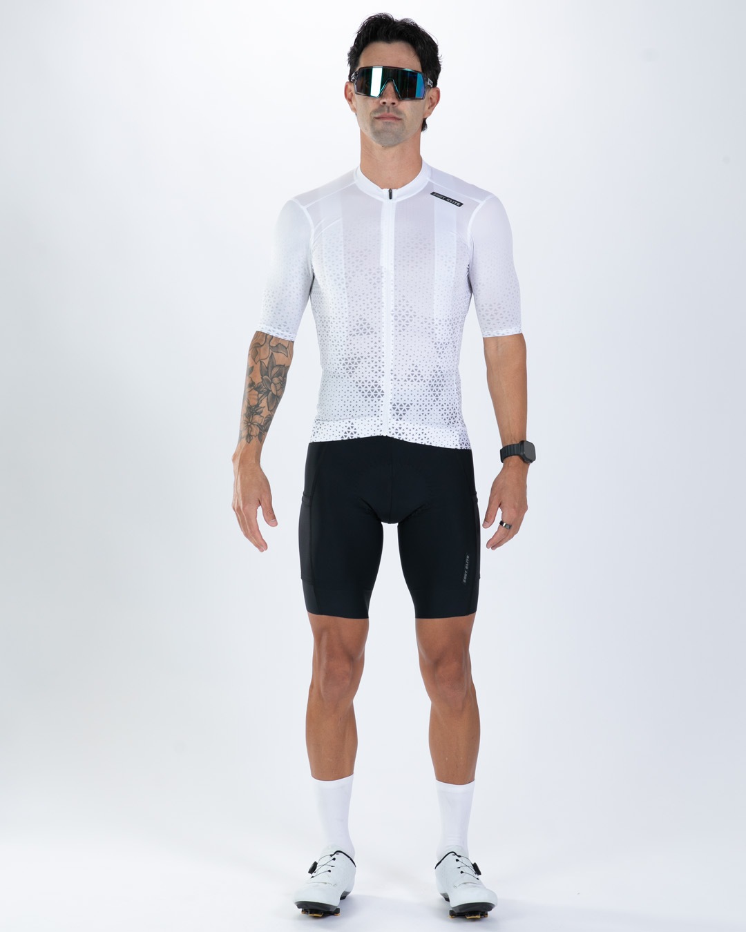 Men's Elite Cycle Aero Jersey (Sonic White) エリートシリーズ　エアロバイクジャージ　サイクルトップス　EMC13101