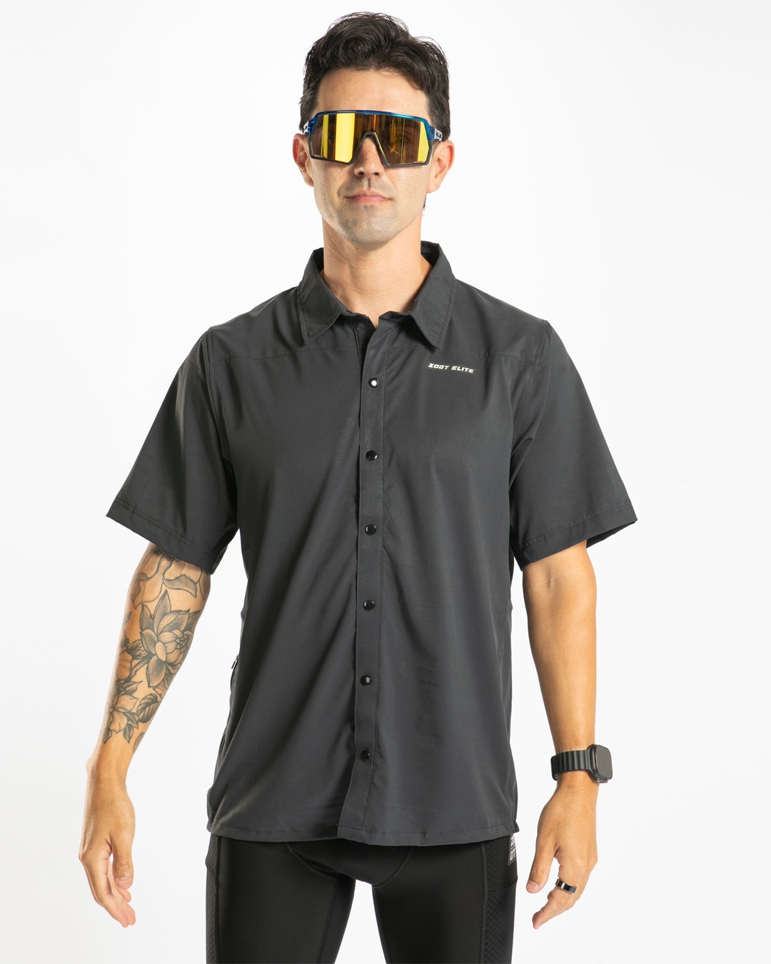 Men's Ltd Button Up Party Shirt (Jet Black) パーティーシャツ EML10001