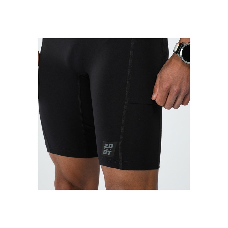 Mens ELITE RUN 9 HALF TIGHT - (JET BLACK) エリートラン 9インチ