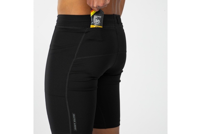 Mens ELITE RUN 9 HALF TIGHT - (JET BLACK)  エリートラン 9インチ ハーフタイツ EMR200-10