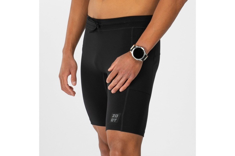 Mens ELITE RUN 9 HALF TIGHT - (JET BLACK)  エリートラン 9インチ ハーフタイツ EMR200-10