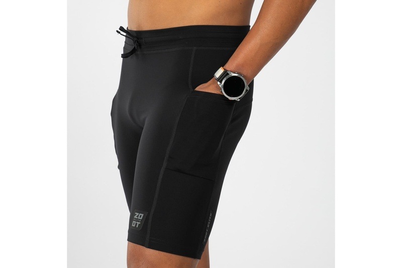 Mens ELITE RUN 9 HALF TIGHT - (JET BLACK)  エリートラン 9インチ ハーフタイツ EMR200-10