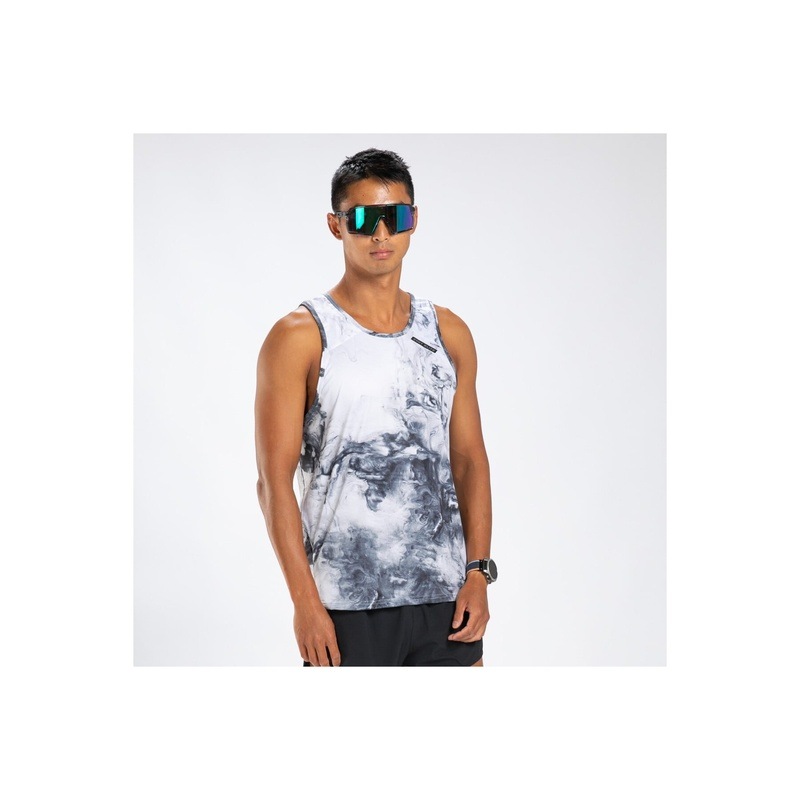 M ELITE SINGLET - SUBLIMATED-(Vapor White) エリート ランシングレット ラグジュアリー タンクトップ EMR11301