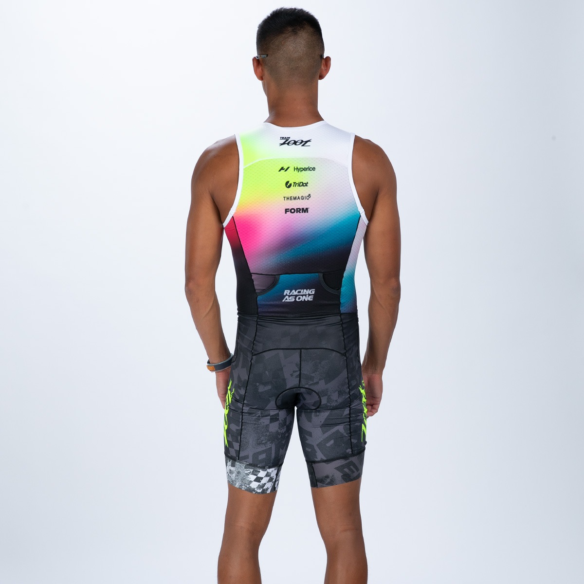 【Team Zoot 2026限定】MEN'S TRI SLVS FZ RACESUIT (TZ Afterglow)トライスーツ ワンピース スリーブレス