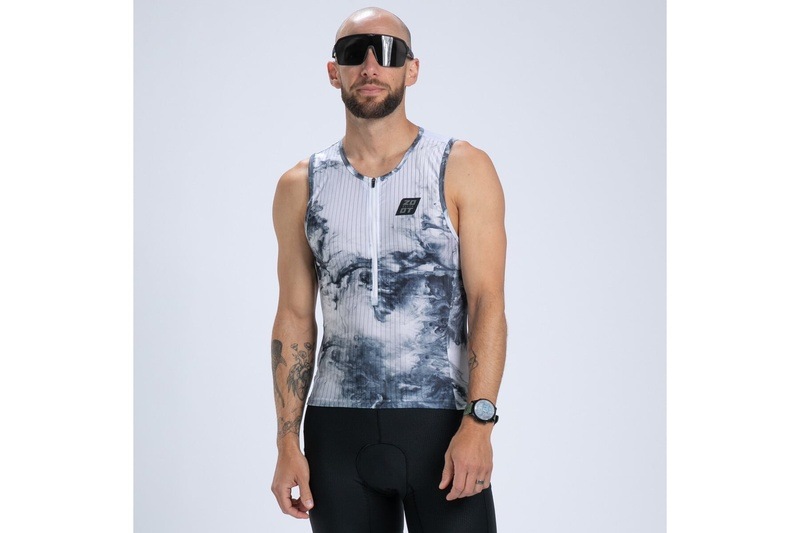 Mens ELITE 2.0 TRI TANK - SUBLIMATED-(Vapor White) エリート トライタンク トライウエア セパレート EMT11103