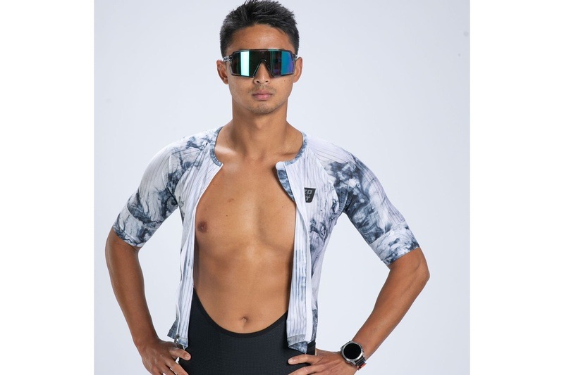 Mens ELITE 2.0 TRI AERO FZ RACESUIT SUBLIMATED-(Vapor White) エリート トライスーツ ワンピース トライウエア EMT300012