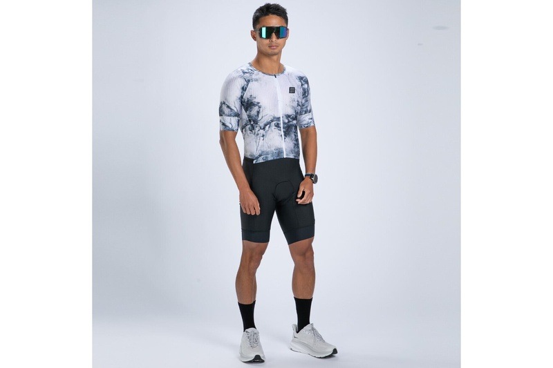 Mens ELITE 2.0 TRI AERO FZ RACESUIT SUBLIMATED-(Vapor White) エリート トライスーツ ワンピース トライウエア EMT300012