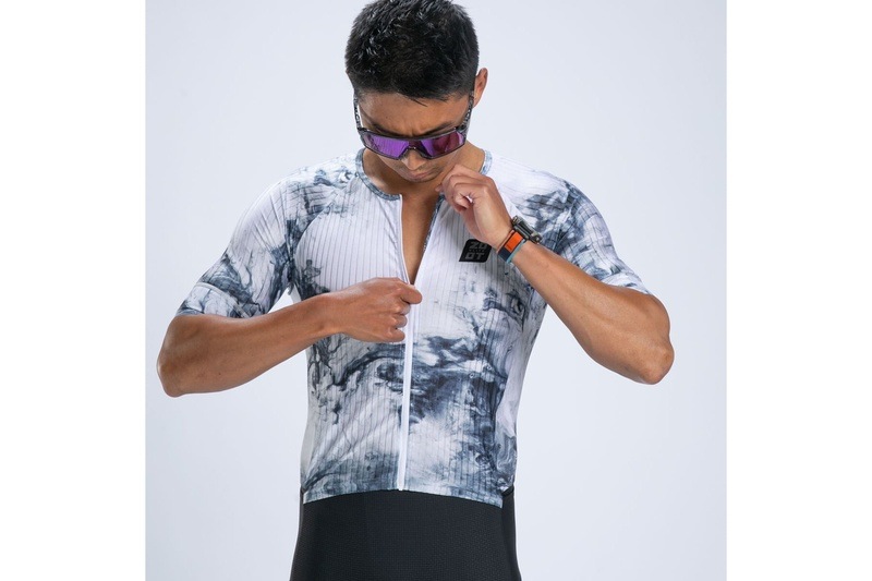 Mens ELITE 2.0 TRI AERO FZ RACESUIT SUBLIMATED-(Vapor White) エリート トライスーツ ワンピース トライウエア EMT300012
