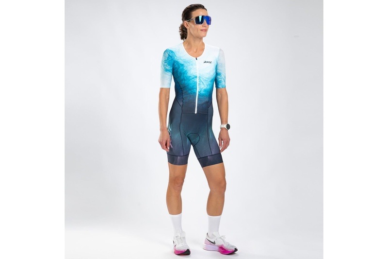 WOMEN'S TRI AERO FZ RACESUIT (L Plage) トライアスロン トライスーツ トライウエア ワンピース ZFT350107