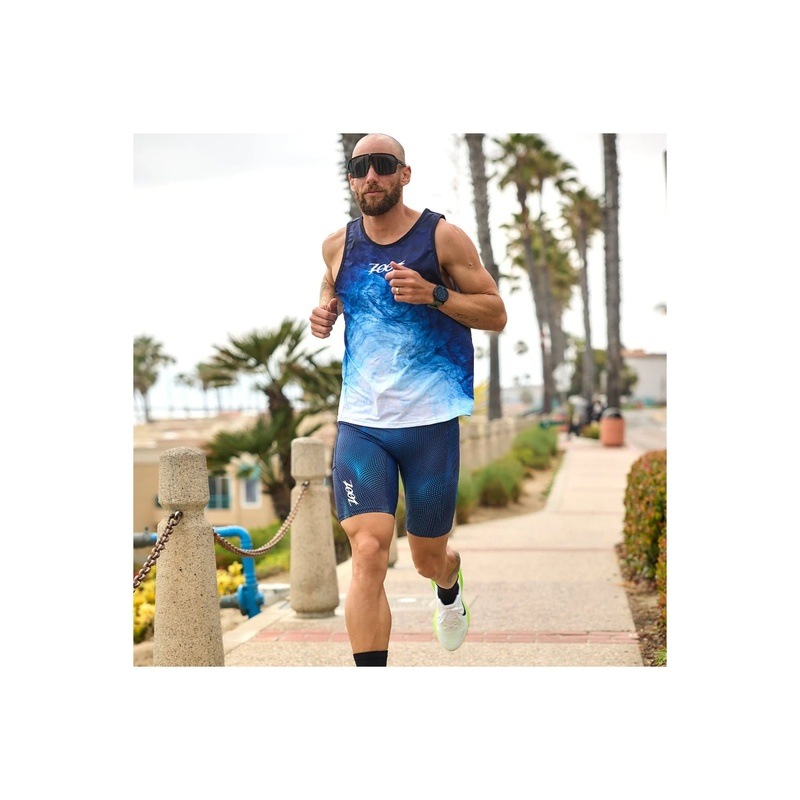 Men RUN 9 HALF TIGHT-(La Plage) メンズ ランタイツ ハーフタイツ 9インチ ZMR200040