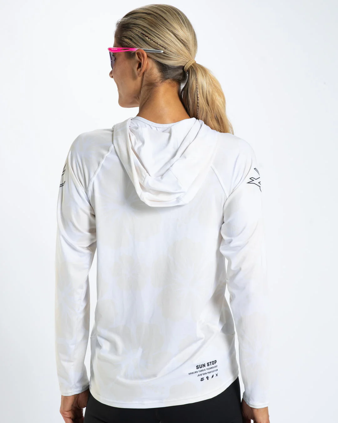 Women's Ltd Run Sun Stop Hoodie (Hibiscus) UPF50+ フード付きパーカー フーディー 日焼け、紫外線防止 ZFL1000