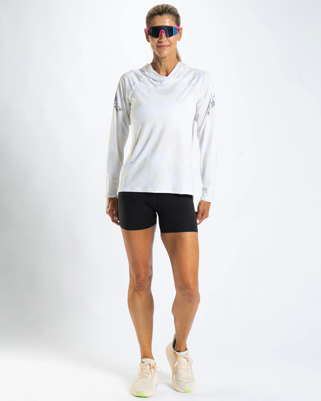 Women's Ltd Run Sun Stop Hoodie (Hibiscus) UPF50+ フード付きパーカー フーディー 日焼け、紫外線防止 ZFL1000