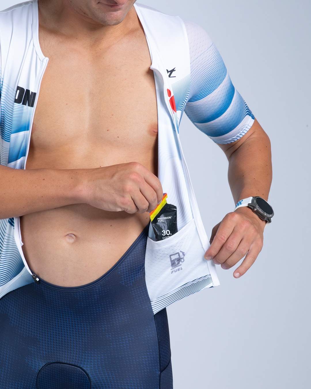 MEN'S TRI AERO FZ RACESUIT (IM Stratos) トライスーツ ワンピース トライウエア トライアスロン  ZMT350111