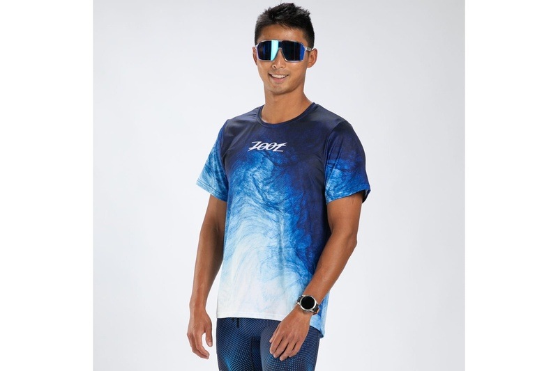 MEN'S RUN TEE (La Plage) メンズ アスリート専用 エアロランシャツ ZMR120260