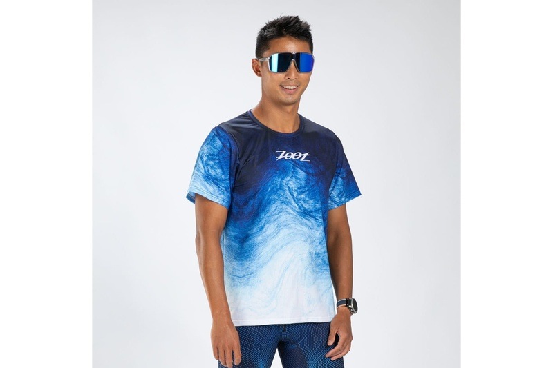 MEN'S RUN TEE (La Plage) メンズ アスリート専用 エアロランシャツ ZMR120260