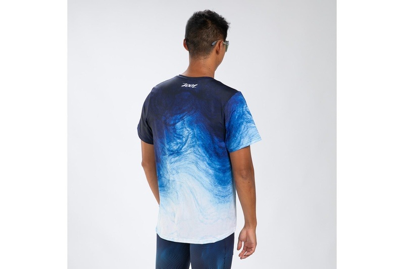 MEN'S RUN TEE (La Plage) メンズ アスリート専用 エアロランシャツ ZMR120260