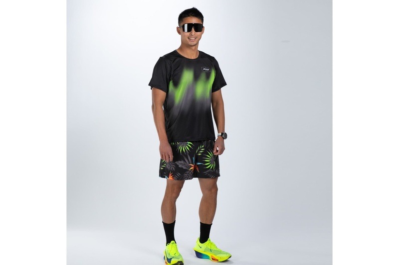 MEN'S RUN TEE (Tropical Magic) メンズ アスリート専用 エアロランシャツ ZMR12018