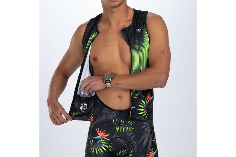MEN'S TRI SLVS FZ RACESUIT (Tropical Magic)トライスーツ ワンピース スリーブレス ZMT36029