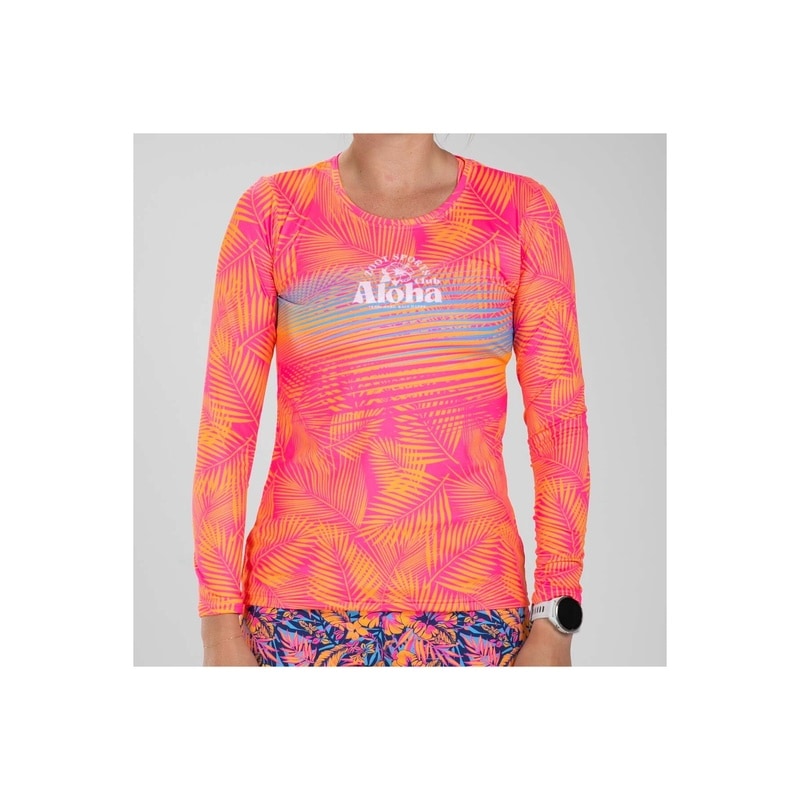 Women Club Aloha Run LS Tee ランシャツ 長袖 アスリート専用 ZFR13018