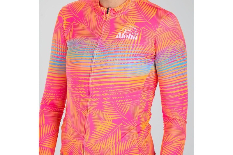 Women Club Aloha Cycle LS Sun Stop Jersey サイクルジャージ 長袖 ZFC18015