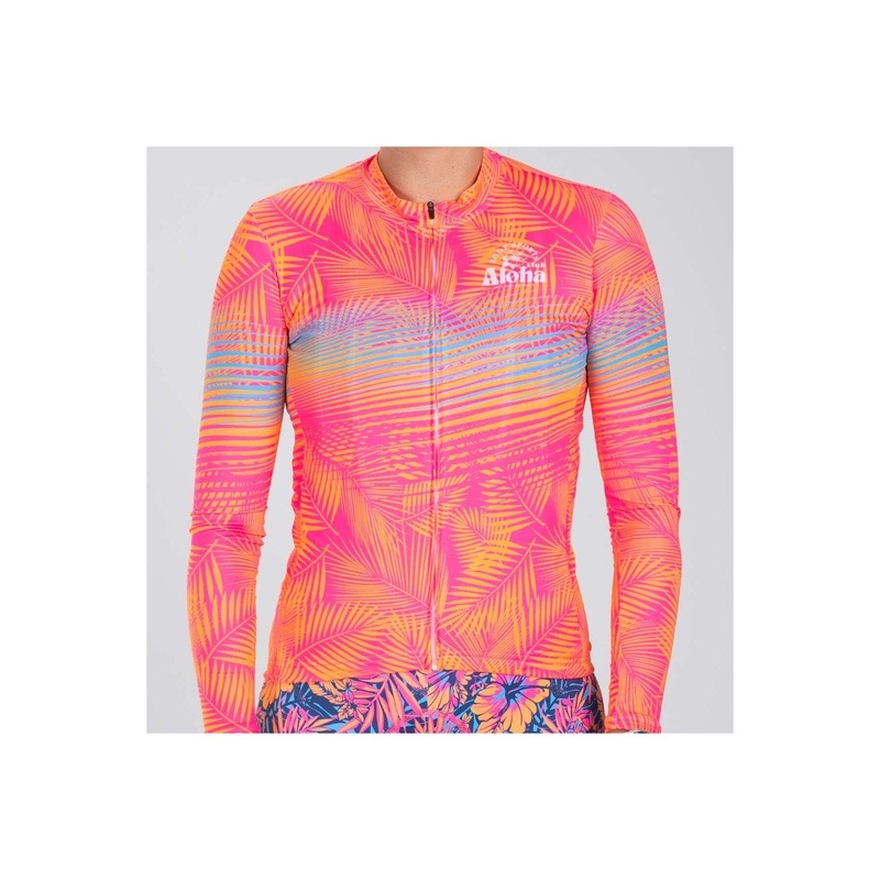 Women Club Aloha Cycle LS Sun Stop Jersey サイクルジャージ 長袖 ZFC18015