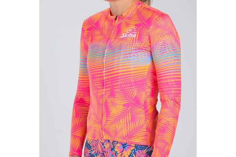 Women Club Aloha Cycle LS Sun Stop Jersey サイクルジャージ 長袖 ZFC18015