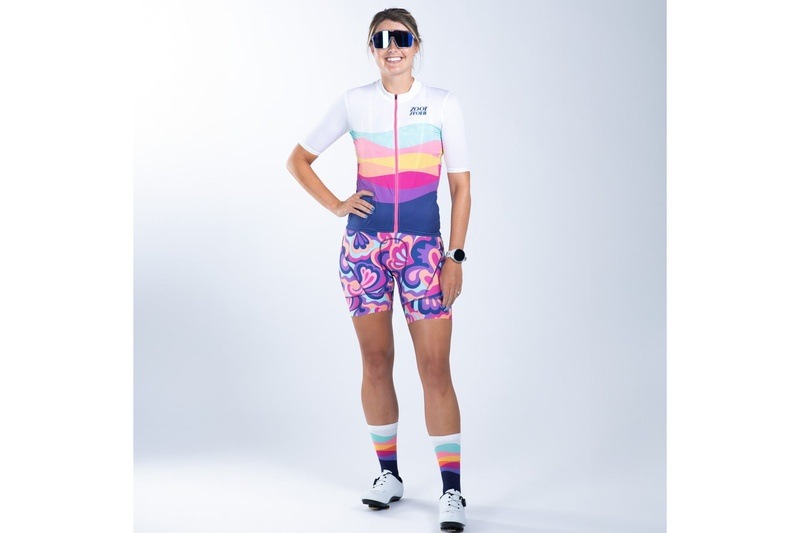 W CYCLE AERO JERSEY EXPOSED ZIP (La Mer) サイクルジャージ トップス ZFC10008