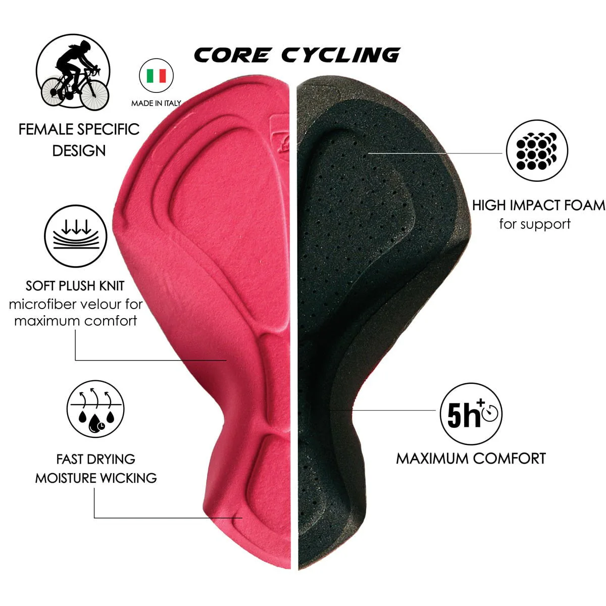 Women's LTD CYCLE SHORT CORE（ JET Black）サイクルショーツ コアシリーズ　サイクルパンツ バイクパンツ CFC2400001